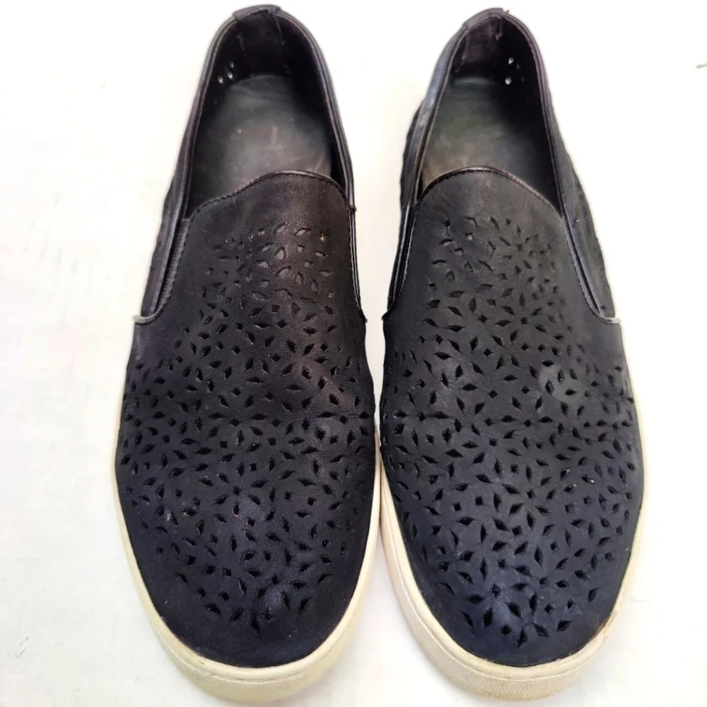 Vionic Womens Midi Perforated Black Nubuck Casual  Slip On Shoes Size 8 - Picture 2 of 5